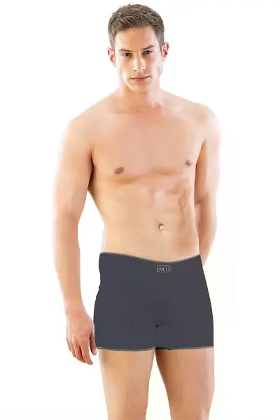 Antrasit MI 2108 Seamless uzun Erkek Boxer