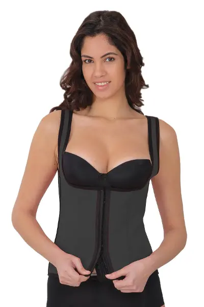 Gri MI 9173 Terletici Agraflı Göğsü Açık Atlet Korse