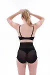 Siyah MI 2706 Lazer Tül Toparlayıcı Slip Hayalet Külot Korse-2