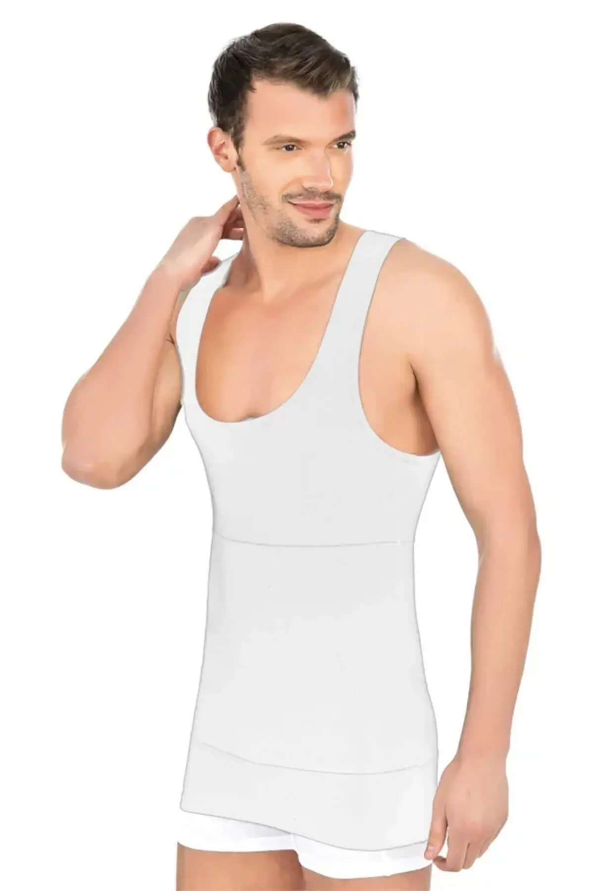 Beyaz MI 1400 Modal Cotton Erkek Atlet Korse
