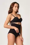 Siyah MI 2708 Lazer Yüksek Bel Kesim Slip Hayalet Korse-3