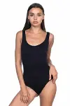 Siyah MI 1924 Soft Kalın Askıllı Çıtçıtlı Body-1