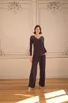 Uzun Kollu ve Dantelli Pijama Takımı-4