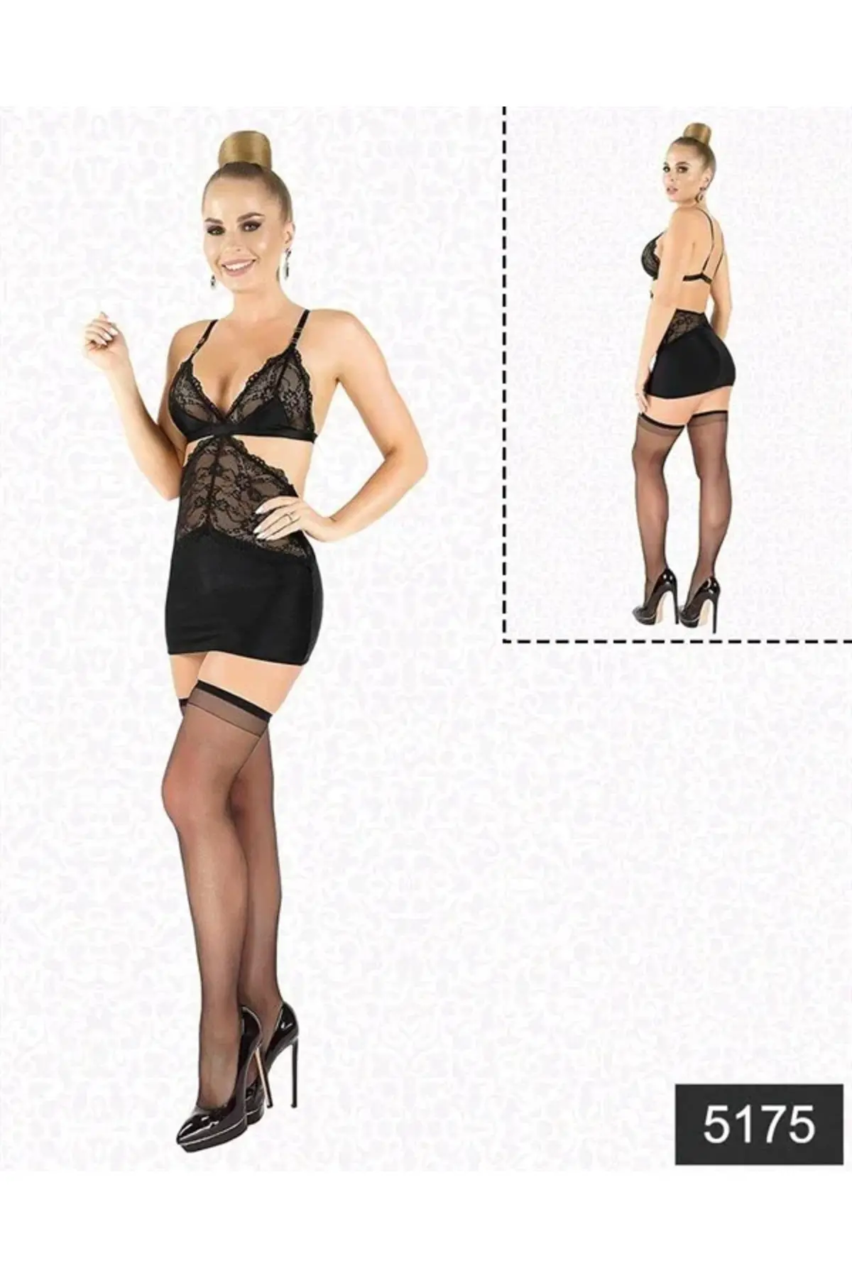 Likralı Saten Babydoll