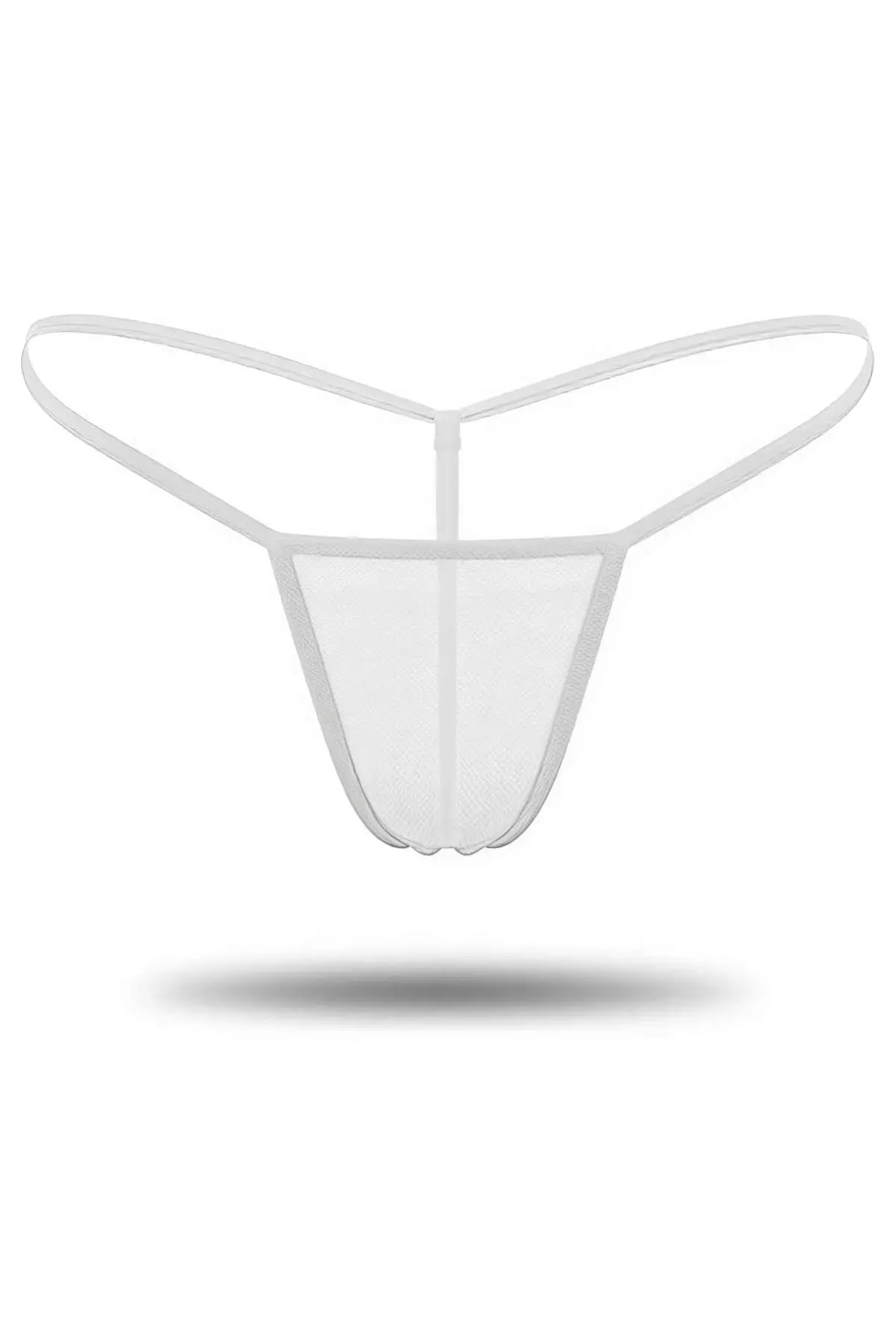 Beyaz Transparan Tül String Tanga TM0368 Külot