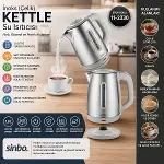 İNOKS ÇELİK KETTLE SU ISITICISI KABLOSUZ KULLANIM 1.8LT 360° DÖNEBİLME OTOMATİK KAPANMA SK-8031 (4745)-2