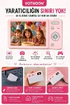 Dijital Kamera 4K HD 48MP 8X Zoom Flaşlı Kayar Retro Video Kamera 2.4’’ Ekran 64GB SD Kart Hediyeli Pembe-2