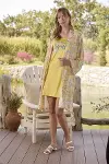 Çiçek ve Yaprak Desenli ve Baskılı You Are Beautiful Sabahlık Takımı-4