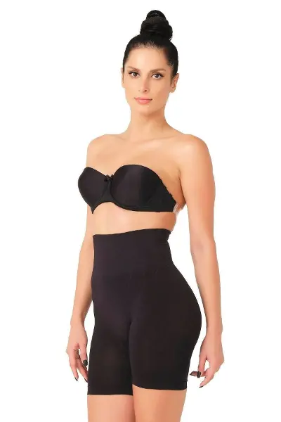 Siyah Düşük Bel Double Pantalon Korse