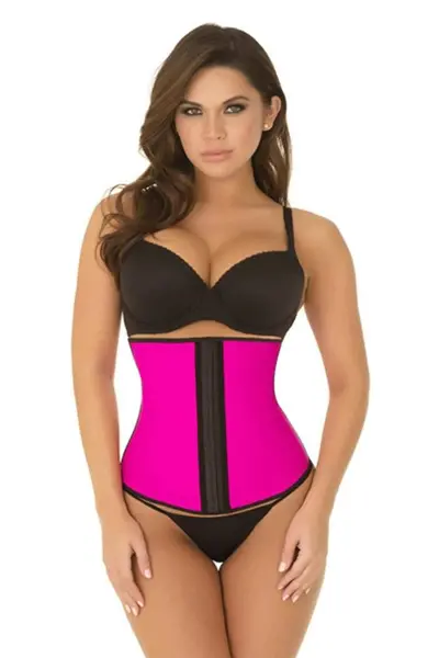 Pembe MI 9161 Terletici Agraflı Bel Korse