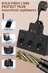 Termal Akım Korumalı 3’lü Duvar Tipi Priz 1x USB 2x Type-C Çıkışlı Grup Priz Çoğaltıcı (3500W)-2