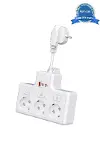 Termal Akım Korumalı 3’lü Duvar Tipi Priz 1x USB 2x Type-C Çıkışlı Grup Priz Çoğaltıcı (3500W)-1