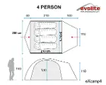Evolite Excamp 4 Pro Çadır - 4 Mevsim/Profesyonel Dağ Çadırı-3