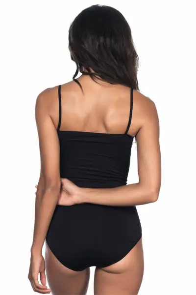 Siyah MI Emay 1923 Soft İp Askılı Çıtçıtlı Body