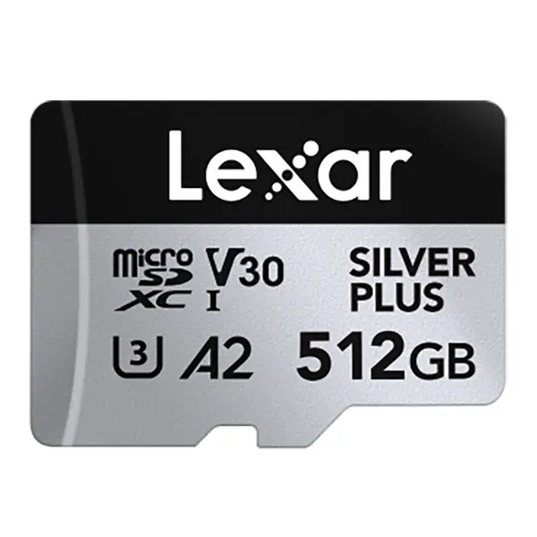 LMSSIPL512G-BNANG 512GB MICROSD HIGH-PERFORMANCE SILVER PLUS MICROSDXC UHS-I UP TO 205MB/S READ 150MB/S WRITE C10 A2 V30 U3 WITH ADAPTER