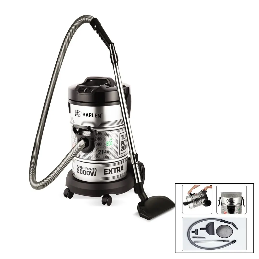 TORBASIZ - KURU VAKUMLU - METAL KASA ELEKTRİKLİ SÜPÜRGE 21LT - 2850W HSV-622DVC (4745)