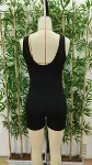 Kadın Kare Yaka Sırt Dekolte Detay Dalgıç Bodycon Mini Tulum-6
