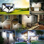 100 Ledli 3 Farklı Aydınlatma Ayarlı Solar Güneş Enerjili Hareket Sensörlü Bahçe Duvar Lambası (4745)-3