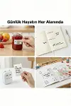 13’lü Mini Yazıcı Termal Rulo Seti Çocuk Kamera Baskı Kağıdı 5 Yapışkanlı 5 Düz Beyaz 3 Renkli-5
