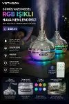 Gümüş Vazo Model RGB Işıklı Hava Nemlendirici &amp; Aromaterapi Difüzör – 550 ml Kumandalı-3