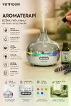 Gümüş Vazo Model RGB Işıklı Hava Nemlendirici &amp; Aromaterapi Difüzör – 550 ml Kumandalı-4