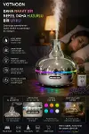 Gümüş Vazo Model RGB Işıklı Hava Nemlendirici &amp; Aromaterapi Difüzör – 550 ml Kumandalı-5