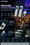 Kablosuz Karaoke Çift Mikrofon 6.5 mm Sahne Parti Düğün Aktivite Amfi Hoparlör-2