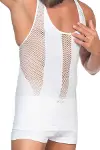Beyaz Fileli Erkek Korse Atlet Woman-2