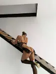 Göğüs Dekolteli Siyah Tül Babydoll-2