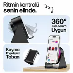 SOUNDPAD 5IN1 - 5W - 2000mAh TEMAS İLE SES YÜKSELTME - TELEFON STAND - USB-C ŞARJ BEYAZ İNDİKSİYON SES YÜKSELTİCİ BLUETOOTH HOPARLÖR SPEAKER EKD-S11 (4745)-4