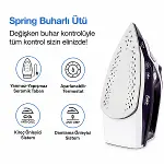 SPRING BUHARLI ÜTÜ SERAMİK TABAN 2600W BUHAR 30-120GR (4745)-2
