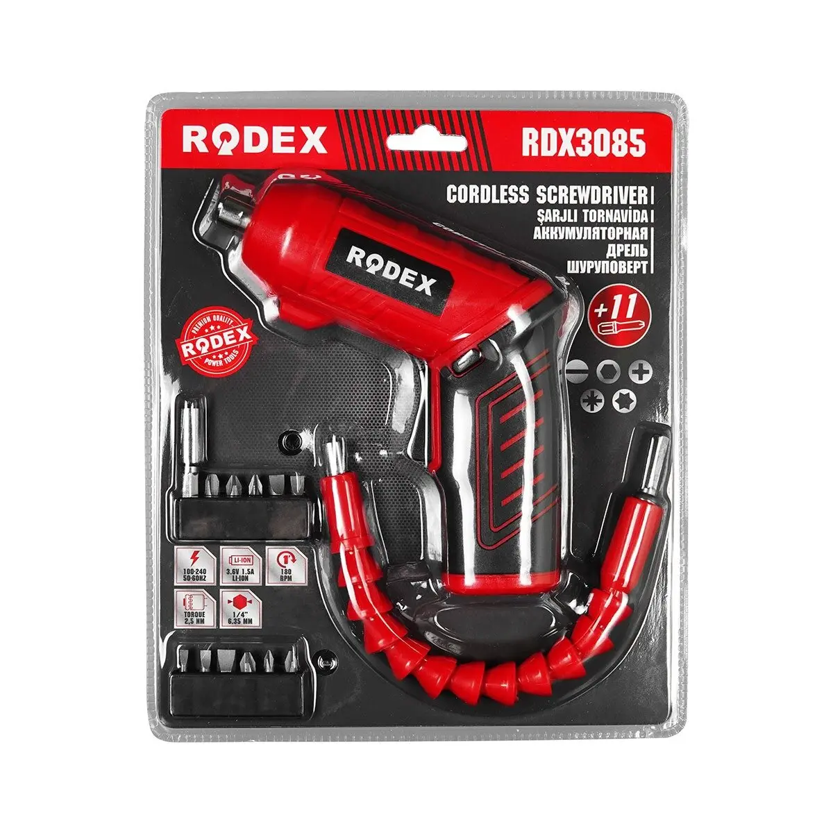 2IN1 KULLANIM=DÜZ - TABANCA ŞARJLI TORNAVİDA 11PCS UÇ ULAŞILMASI ZOR ALANLAR APARATI (4745)