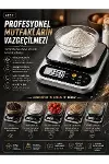 Dijital Mutfak ve Kahve Tartısı Hassas Gram Terazisi Paslanmaz Çelik LCD Ekran Çoklu Ölçüm g/oz 10 KG Kapasite-2