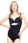 Siyah Göğsü Açık Body Korse-1
