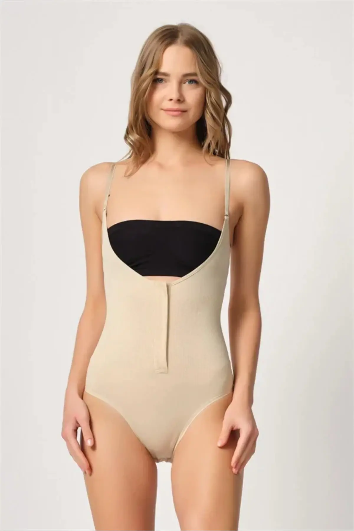 Ten Göğsü Açık Agraflı Body Korse