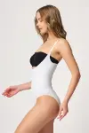 Beyaz Göğsü Açık Agraflı Body Korse-2