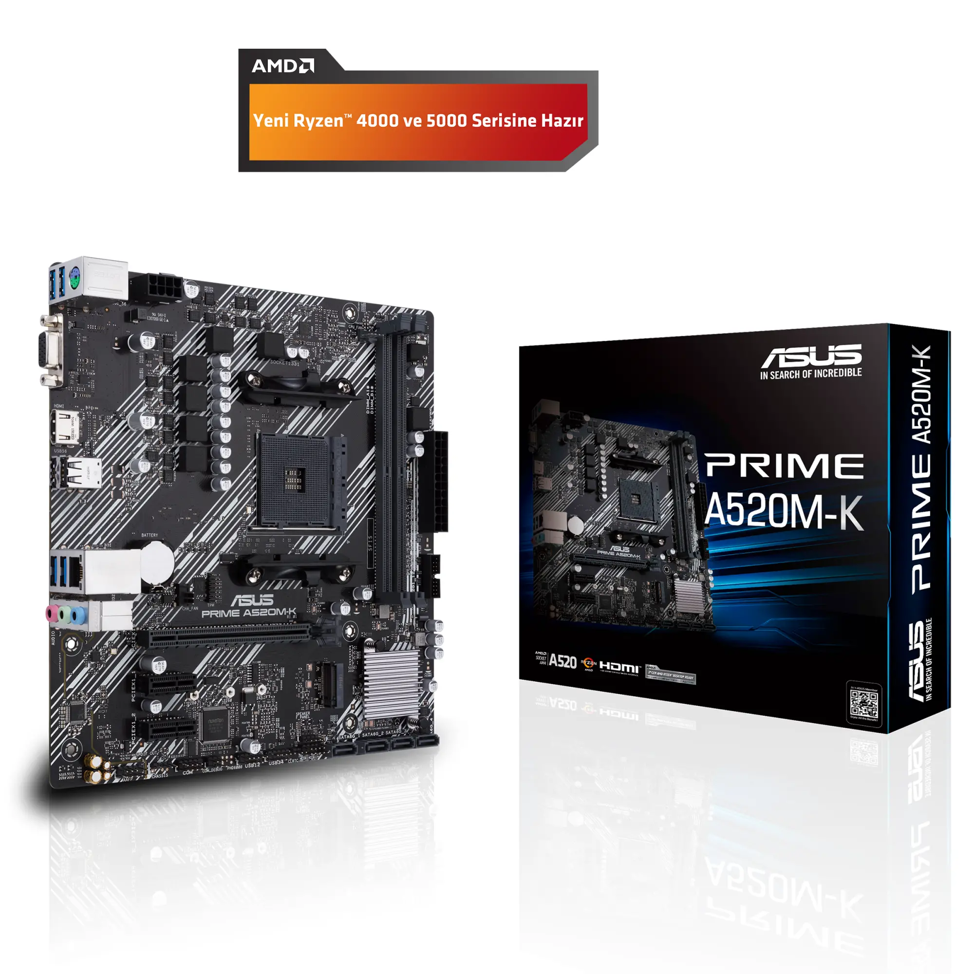 PRIME A520M-K AM4 DDR4 (2xDIMM-64GB) 4600Mhz VGA/HDMI mATX