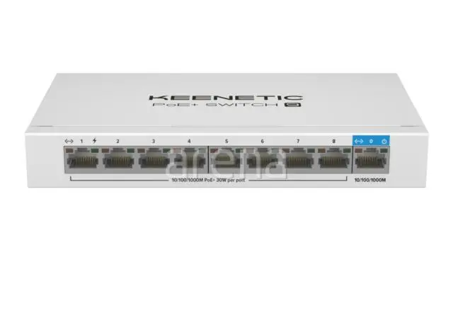 KN-4710-01-EU PoE+ Switch 9 1x1Gbit 8x1Gbit PoE+ Port IEEE 802.3af/at 120W