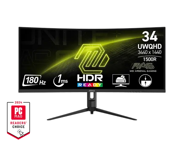34 MAG 342CQR E2 CURVED VA 3440X1440 (WQHD) 21:9 180HZ 1MS GAMING MONITOR
