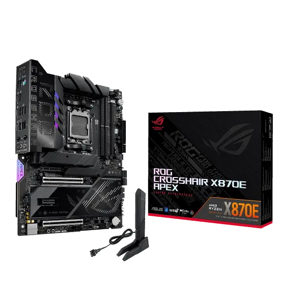 ROG CROSSHAIR X870E APEX, 2xDDR5, 5xM.2, 2xDP, Type-C, PCIe 5.0, 2xWi-Fi 7, Bluetooth v5.4, AM5 Soket GAMING Anakart