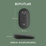 Logıtech M350s Pebble Mouse 2 Siyah 910-007015 M350S Siyah-5