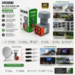 4LÜ UYDU LNB UNIVERSAL QUAD 4K ULTRA HD -  3D - 0.1DB RG-400 (4745)-2