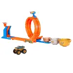 JBX64 Hot Wheels Monster Trucks Döngü ve Takla Bigfoot Oyun Parkuru-2