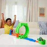 JMK91 Hot Wheels Monster Trucks Mutant Kaosu Çemberde Yarış Oyun Seti-5