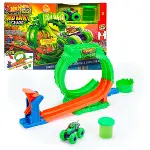JMK91 Hot Wheels Monster Trucks Mutant Kaosu Çemberde Yarış Oyun Seti-1