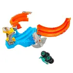 JFR08 Hot Wheels Monster Trucks Dönen Corkscrew Shark Çarpışması-4