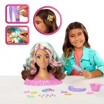 JFG82 Barbie Saç Tasarımı Büstü - Kahverengi Saçlı-2