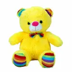 2962 Oturan Kurdeleli Renkli Peluş Ayı 30 cm -Sunman-4