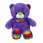 2962 Oturan Kurdeleli Renkli Peluş Ayı 30 cm -Sunman-5