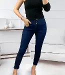 Yüksek Bel Likralı Jean Pantolon 90 Cm-8